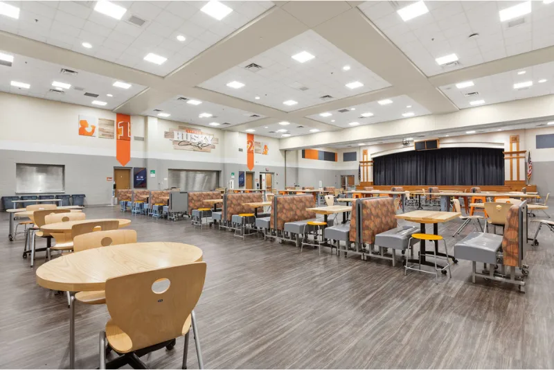 School cafeteria audio and video system